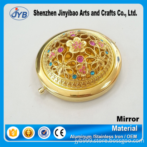 Stock cheap 100pcs 10X magnifying glass square or round makeup compact mirror